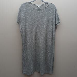 J. Jill Pure Jill Knit Easy Sweater Tunic Dress Short Sleeves Green Green SZ XS